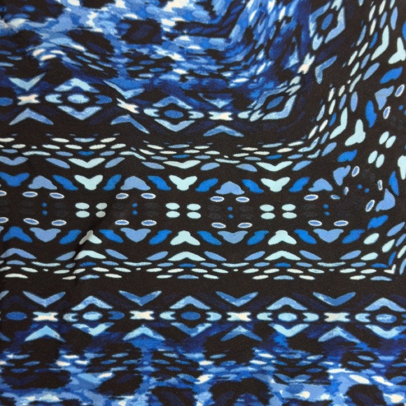 Aqua Green Asymmetrical High Neck Halter Tie Tankini Top in Shades of Blue - Picture 5 of 6